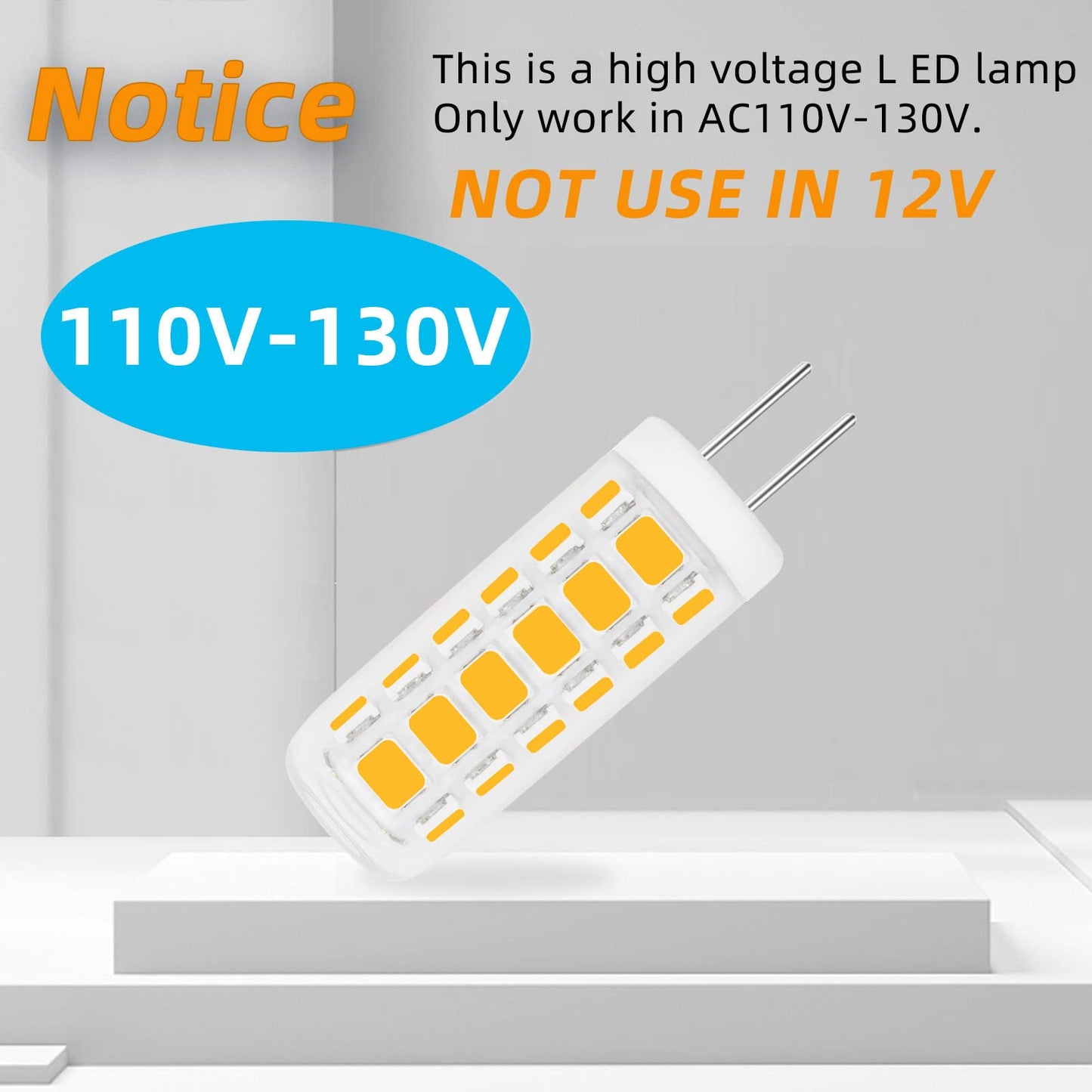 TZHILAN G4 LED Light Bulb 120V Dimmable, Brighter with Glass Cover, 2.5W Bi Pin Base Mini Lamp Warm White 3000k Equivalent 25W Halogen Bulb