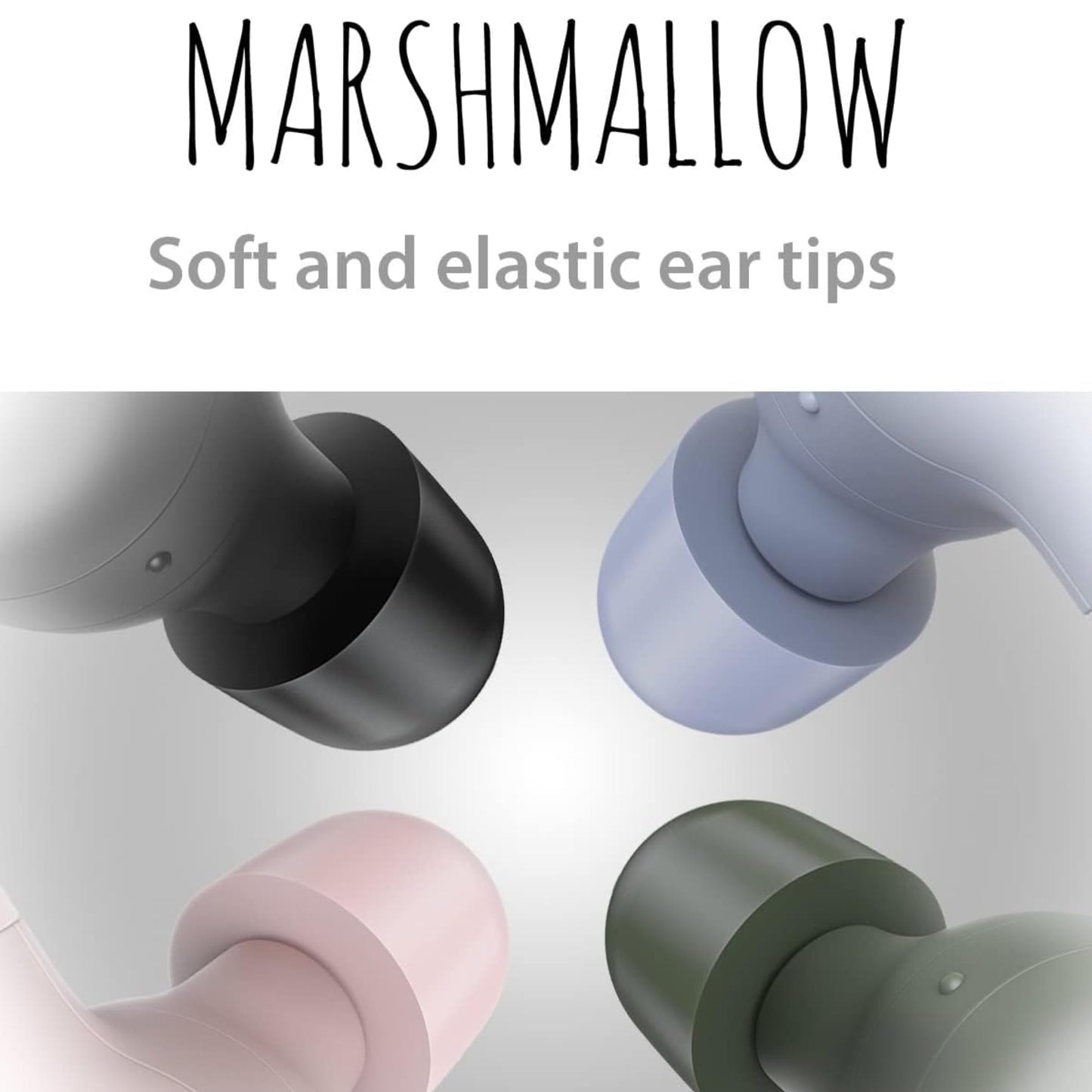 JVC Marshmallow True Wireless Bluetooth 5.3 Earbuds - 28H Battery, Memory Foam Earpieces for All-Day Comfort, IPX4 Water Resistant, Mic, Compact…