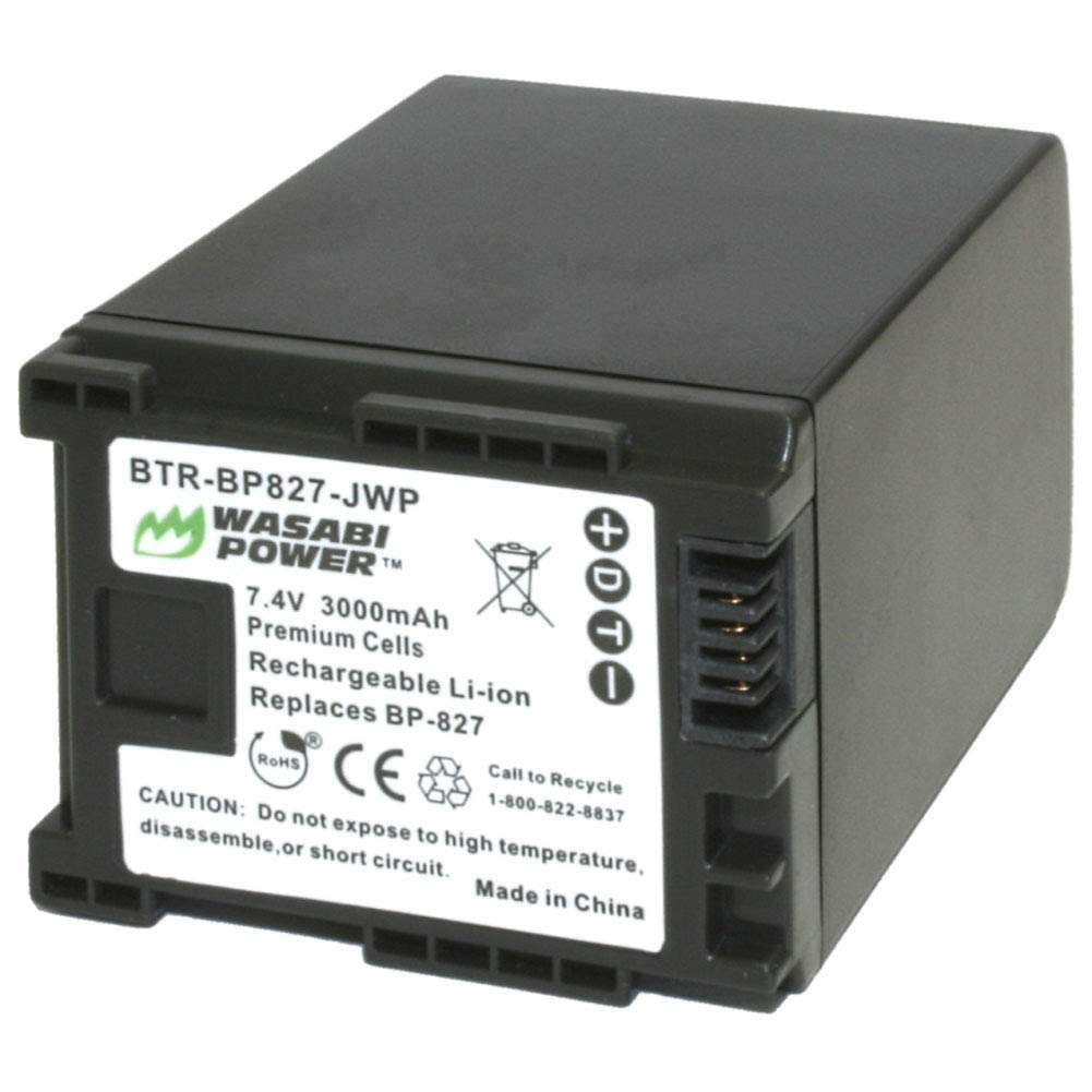 Wasabi Power Battery for Canon BP-827 (3000mAh) and Canon VIXIA HF G10, HF G20, HF M30, HF M31, HF M32, HF M40, HF M41, HF M300, HF M400, HF S10, HF