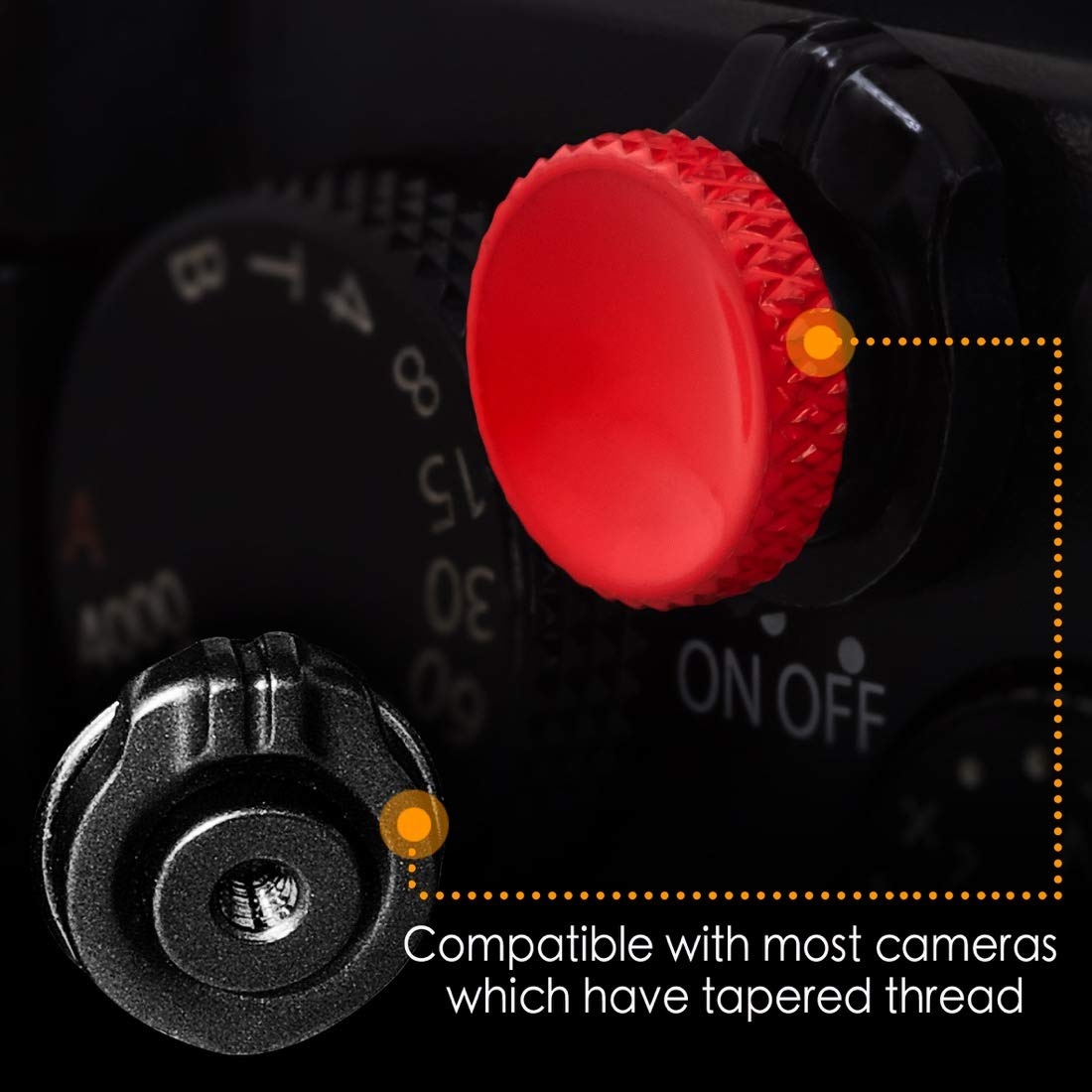 Fuji Shutter Release Button Accessories: Fujifilm Camera Soft Shutter Button - Red Shutter Button for Canon Nikon Leica Film X100V X100F Xt5 Xt4 Xt3