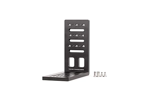 Wooden Camera Mini Vertical Camera Bracket, L-Shaped with 1/4-20 and 3/8-16 Threaded Holes, Made of Durable CNC Machined Aluminum, Small Version