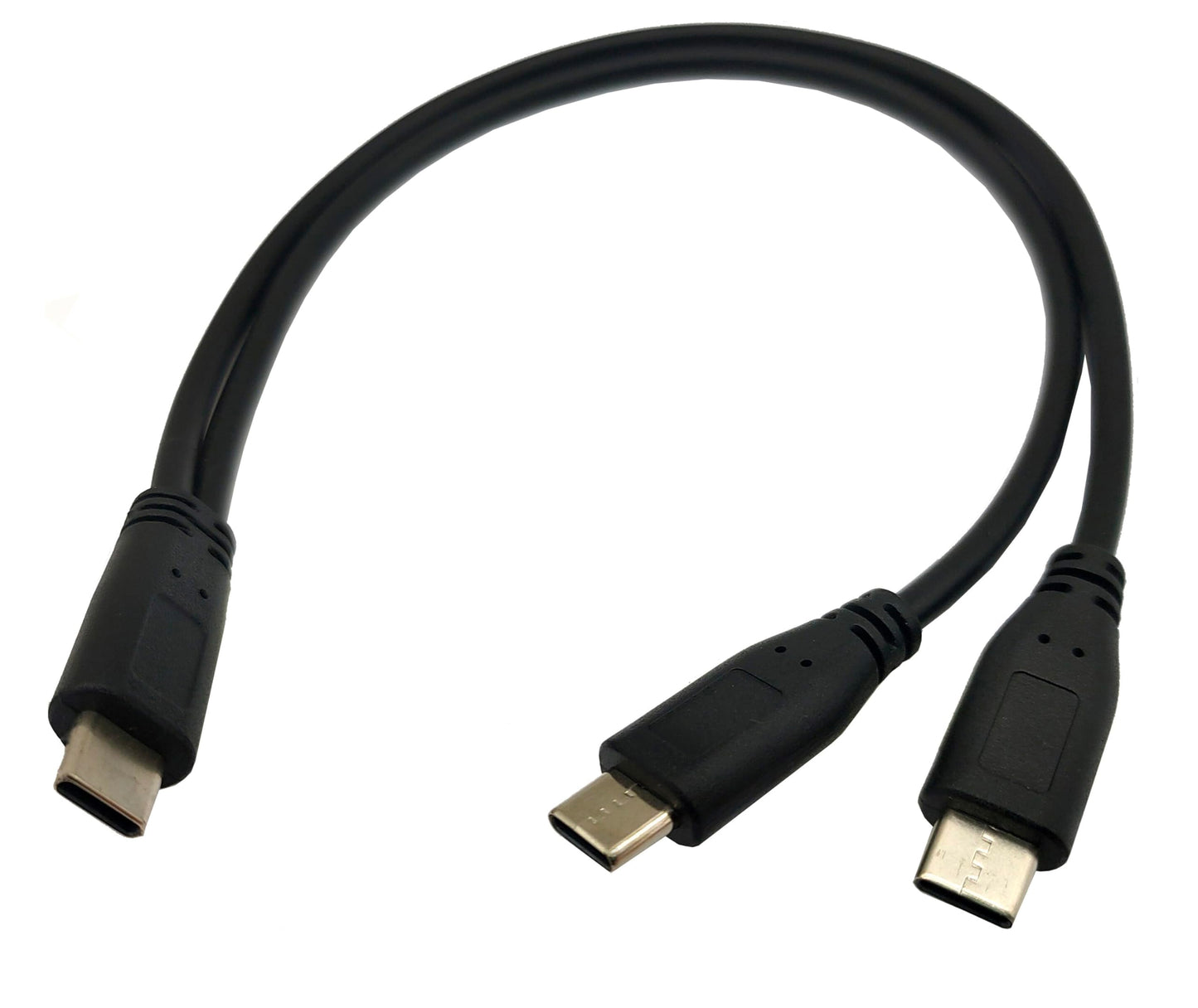 Qaoquda USB C Splitter Charge Cable,1 Feet USB Type C Male to 2 Dual USB Type C Male Y Splitter Extension Charging Cable(Only for Charging)