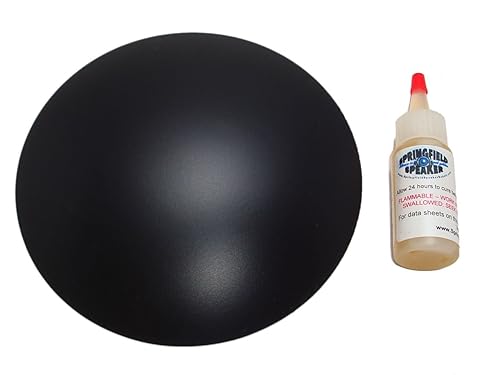 Springfield Speaker 6.5" Inverted Poly Speaker/Subwoofer Dust Cap Kit - with Adhesive - Compatible with Voice Coils up to 4.5" in Diameter