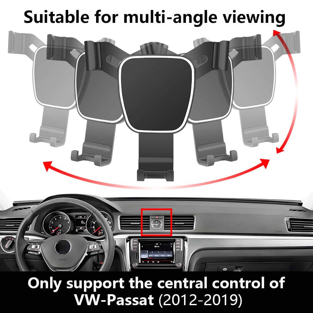 LUNQIN Car Phone Holder for VW Passat 2012 2013 2014 2015 2016 2017 2018 2019 ?Not Fit 2020-2022? Auto Accessories Navigation Bracket Interior Screen