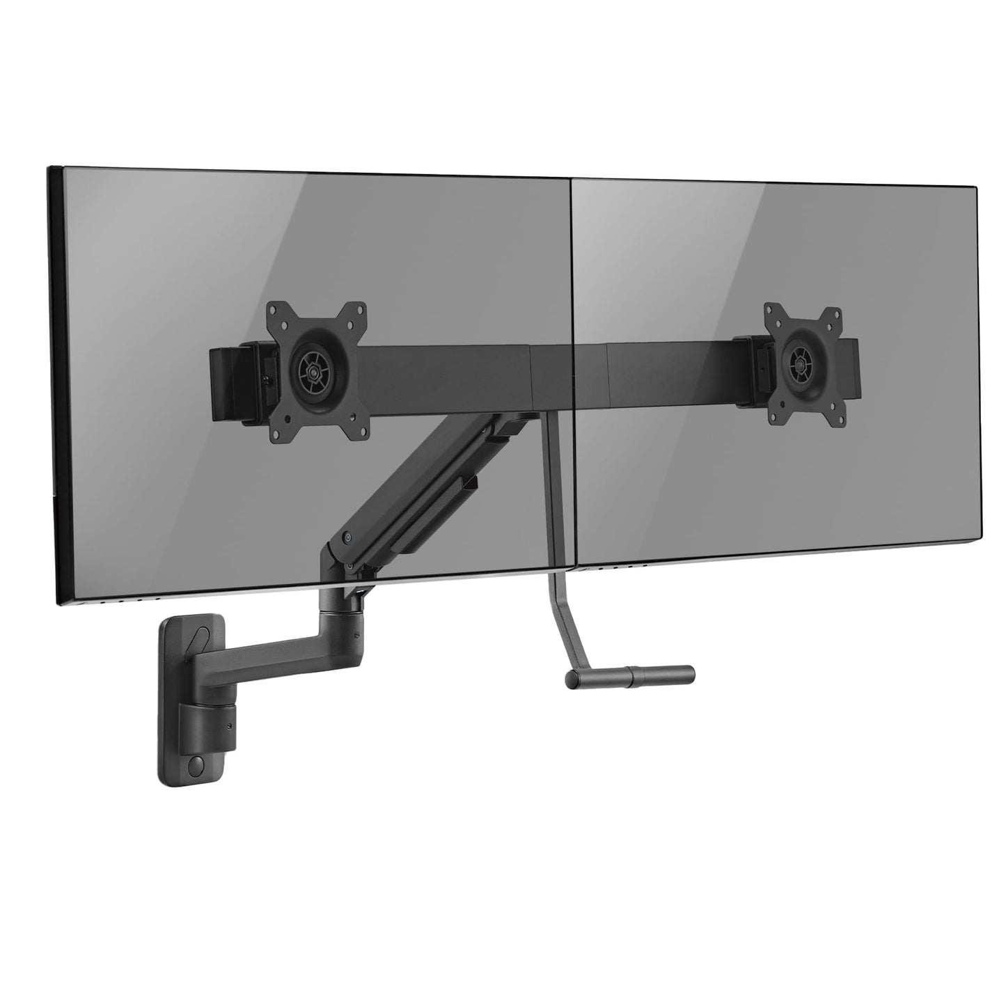 Mount-It! Proflex Dual Monitor Wall Mount, Gas Spring Arm with Crossbar, Fits 17-32? Screens up to 19.8 lb Each, Height Adjustable Full Motion Tilt
