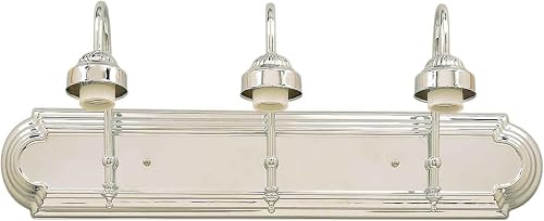 Forte Lighting 52703-05 Traditional 3-Light Vanity Fixture with Chrome Finish , Chrome Finish