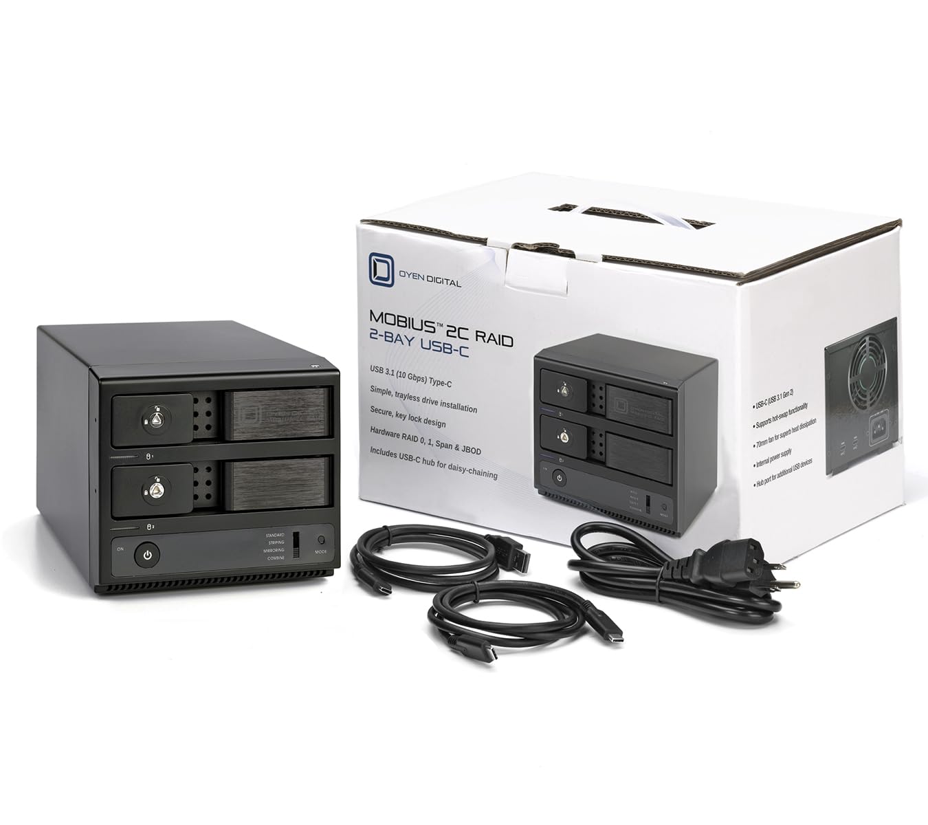 Oyen Digital Mobius 2C RAID 2-Bay USB-C Hard Drive Enclosure