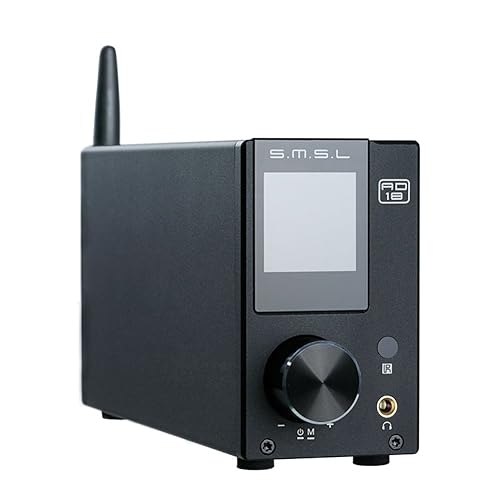 S.M.S.L AD18 Audio HiFi Stereo Amplifier with Bluetooth 4.2 Supports Apt-X,USB DSP 242kHz USB 24bit Full Digital Power Amplifier Subwoofer 2.1 Channel