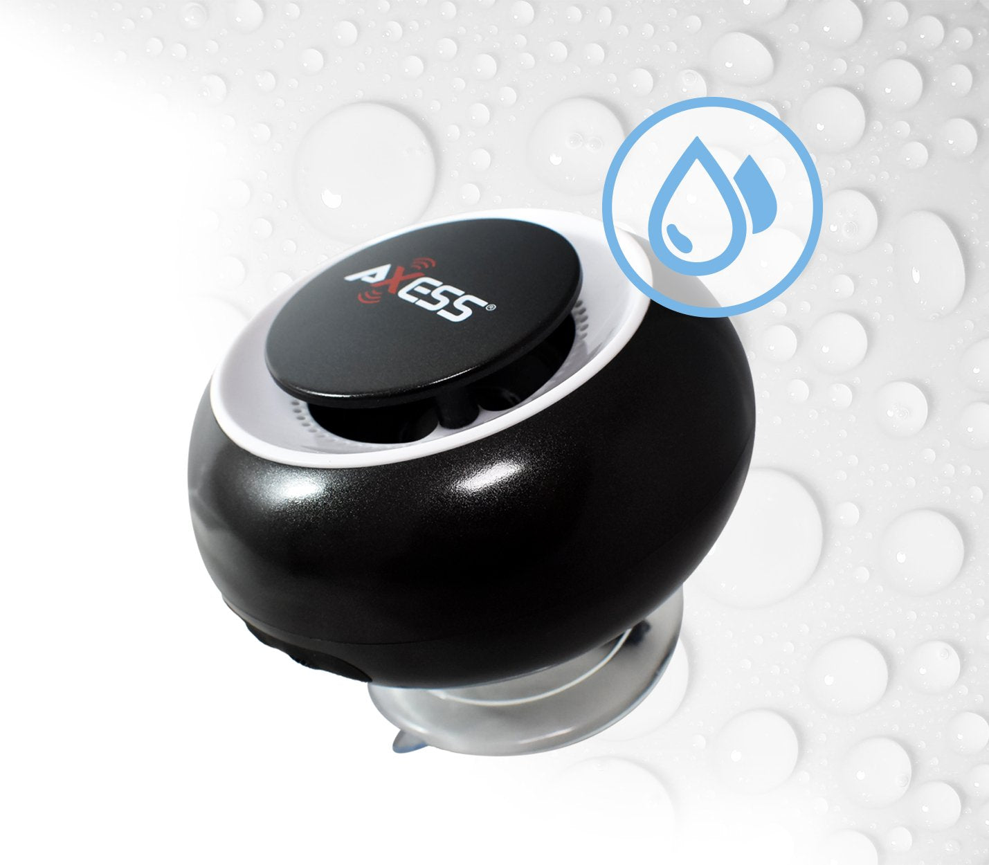 AXESS SPBW1048 IPX4 Water Resistant Bluetooth Speaker with Built-In Rechargeable Battery and Aux Input In Silver