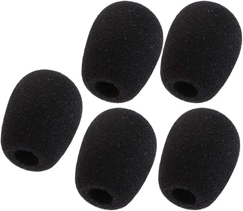 5Pcs Black Replacement Microphone Sponge Wind Shield Windscreen Foam Cover for Microphone Windscreen for Shure CVG18-B/C Gooseneck Condenser