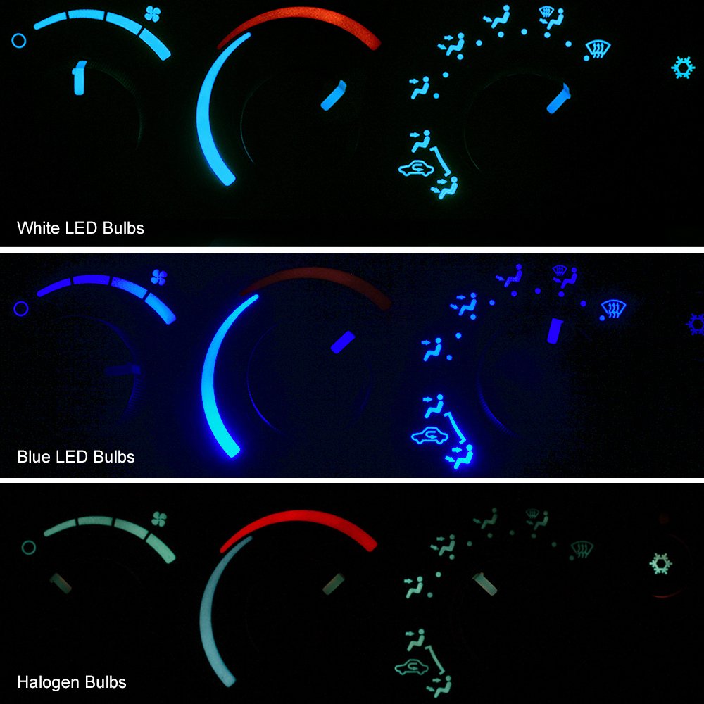 HERCOO LED Lights Bulbs Kit of AC Climate Heater Control Compatible with 2003-2008 Dodge Ram 1500 2500 3500