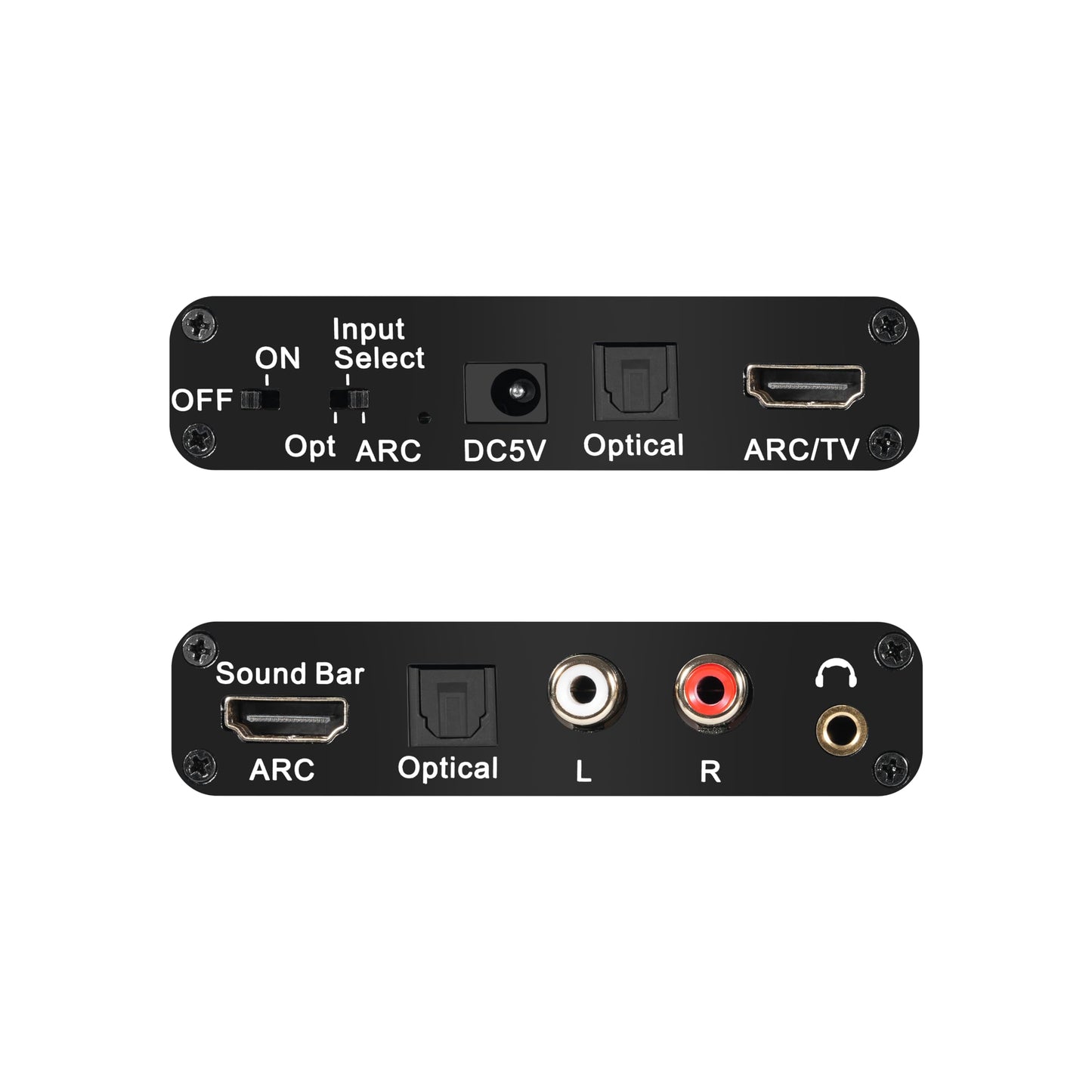 HDMI ARC Audio Extractor Optical/SPDIF HDMI ARC to Optical/SPDIF ARC L/R 3.5mm Jack Stereo DAC Converter Digital to Analog Adapter
