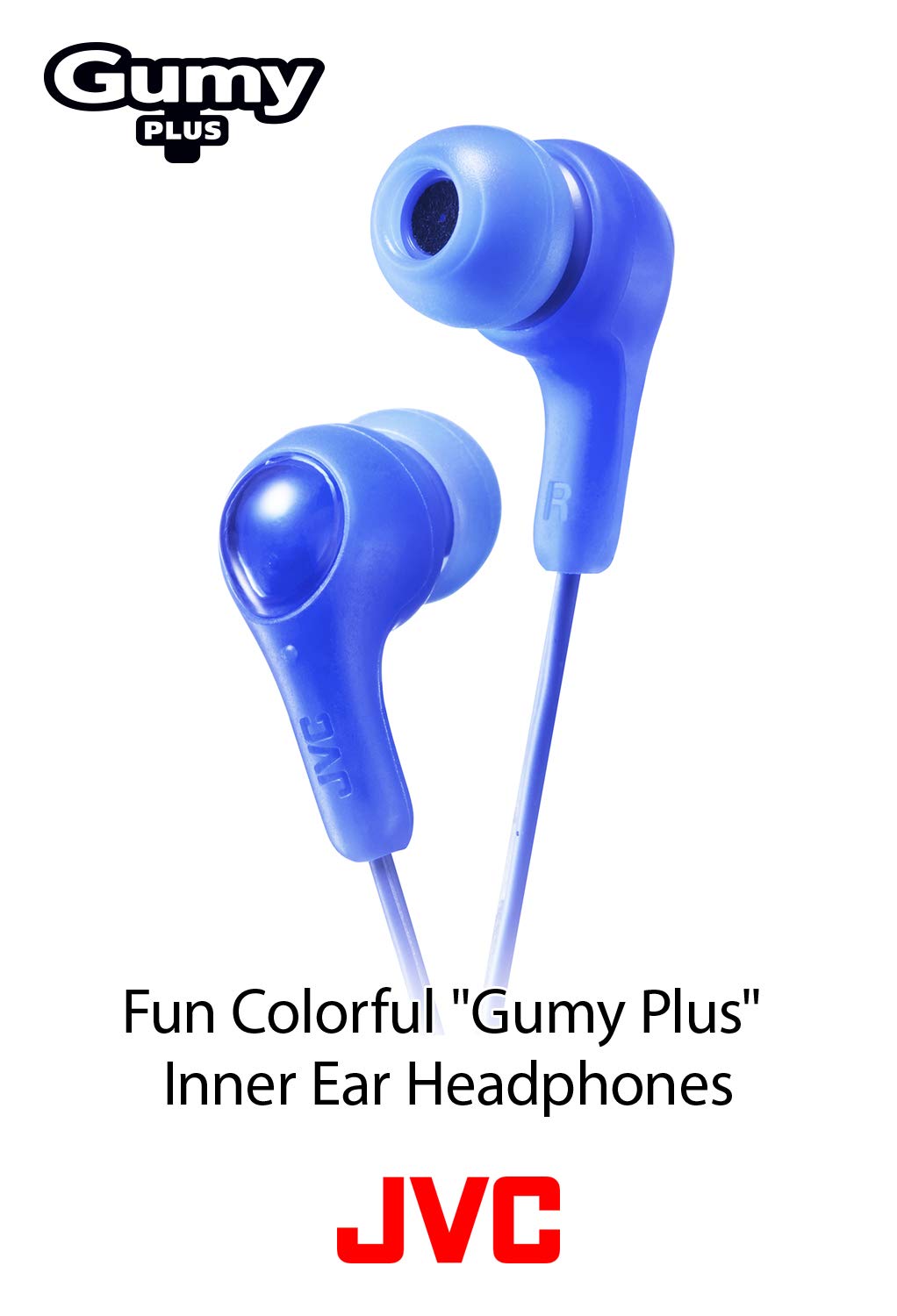 JVC Gumy in Ear Earbud Headphones, Powerful Sound, Comfortable and Secure Fit, Silicone Ear Pieces S/M/L - HAFX7P Pink, 1 Count (Pack of 1)