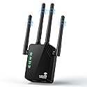 WiFi Extender Signal Booster for Home, Dual Band 1200Mbps Internet Extender WiFi Booster Up to 12888 Sq.ft Coverage and 105 Devices, WiFi Repeater