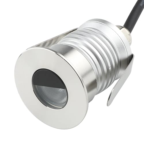 CNBRIGHTER LED In-Ground Well Light - Half-Moon, 12V-24V DC, IP67 Waterproof Buried Underground Lamps,Outdoor Landscape Lighting,Warm White 3000K (1