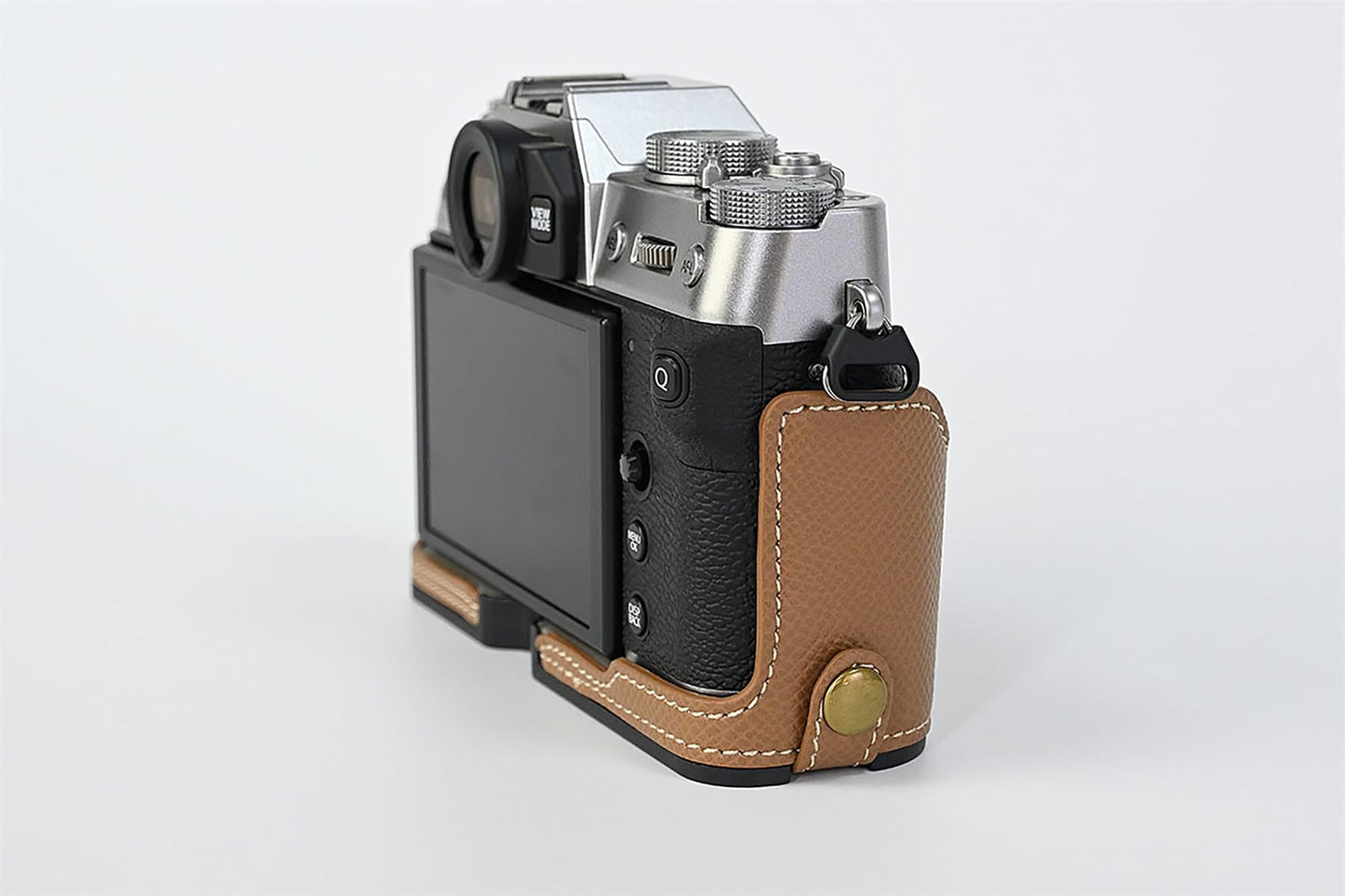 BMAOLLONGB X-T30 III/II Case, Handmade Carbon Fiber PU Leather Half Camera Case Bag Cover Bottom Opening Version for Fujifilm XT30 X-T30 III/II
