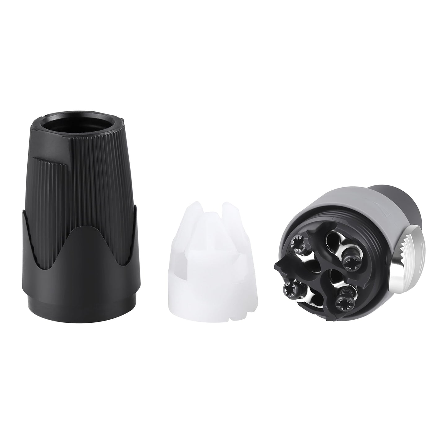 Rannsgeer 4-Pole Speakon Male Connector with Twist Lock - Professional Audio Cable Connector (Black)