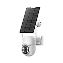 CAMCAMP 2K PTZ Wireless Solar Security Camera Outdoor for Solar Powered Home Security Camera Wireless System, No WiFi Need, Color Night Vision PIR