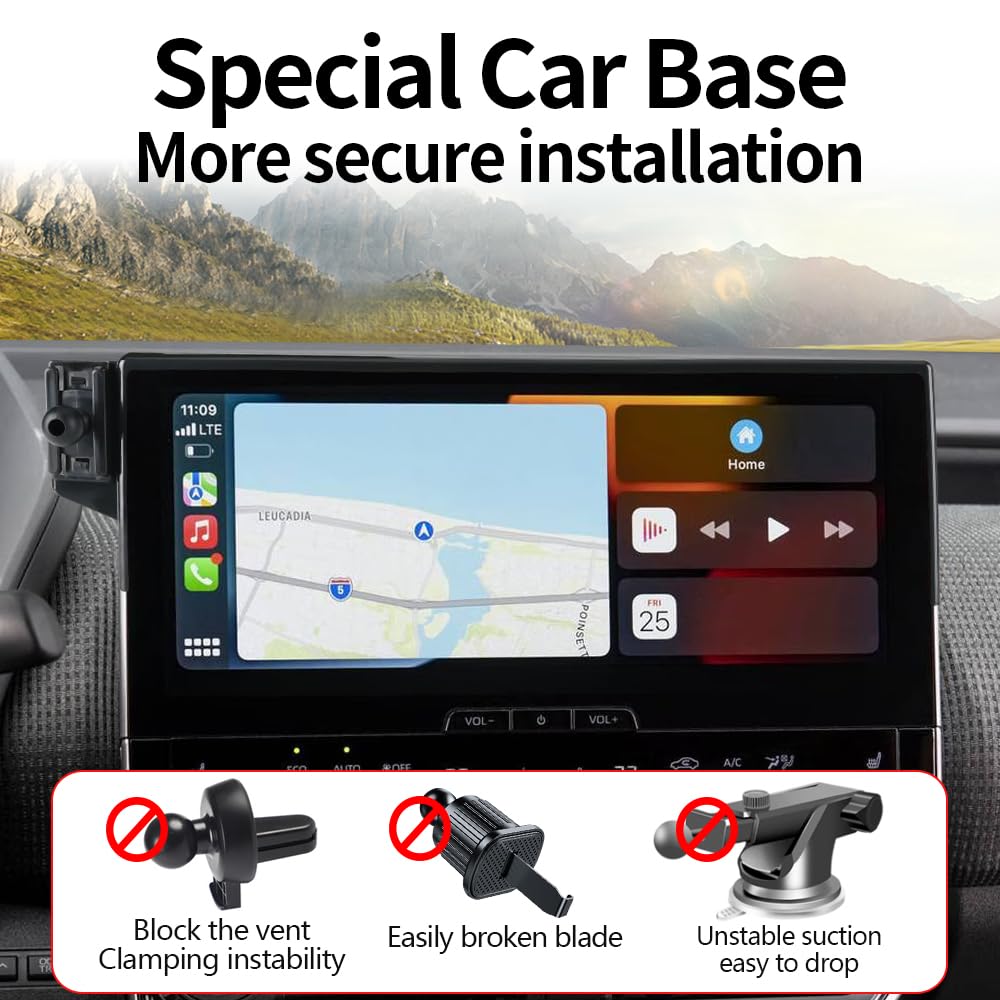 Car Phone Holder For Toyota BZ4X 2023 2024 2025, Subaru Solterra 2023 2024 2025 Auto Accessories Navigation Screen Bracket Interior Decoration