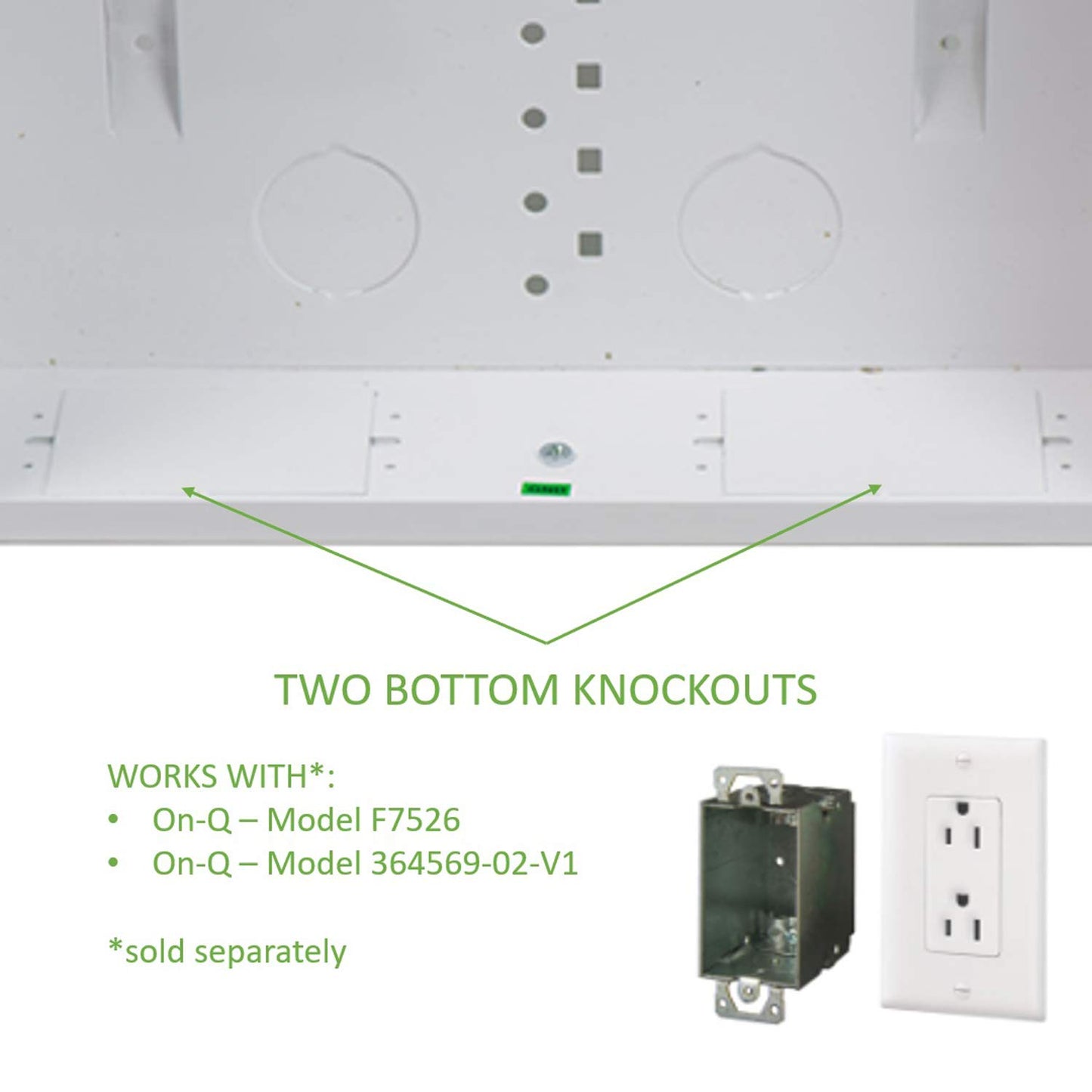 Legrand On-Q 20-Inch Structured Wiring Enclosure with Screw-On Cover, Durable Steel, Cable Management, Recessed or Surface Mount, Compatible with On-Q