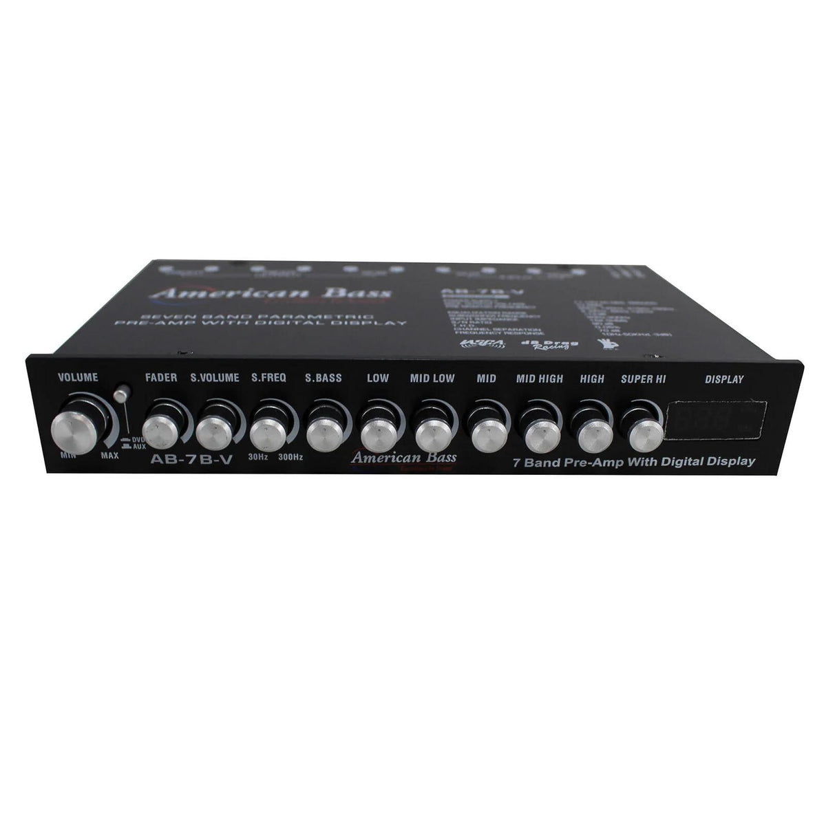 American Bass High End 7 Band Equalizer Voltage Display
