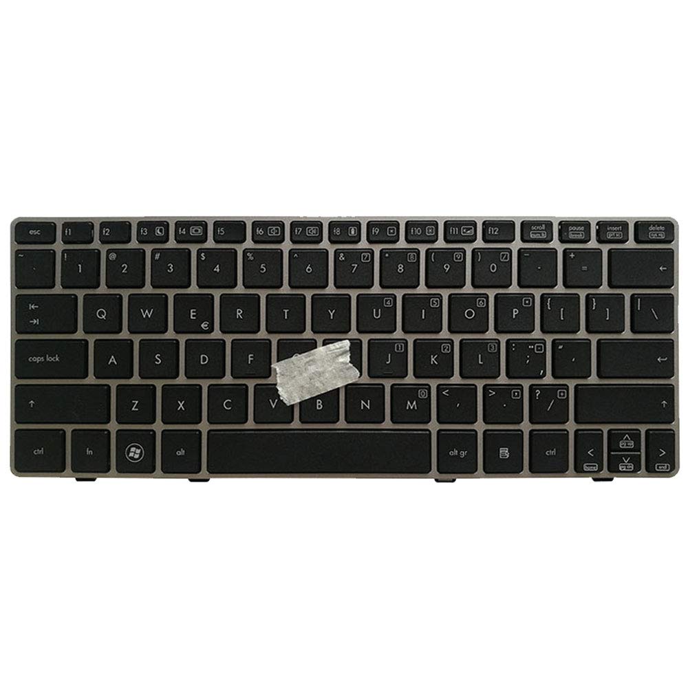 Laptop Replacement Keyboard Fit HP EiteBook 2560P 2570P 638512-DJ1 SG-45200-X2A US Layout with Frame Small Enter Key
