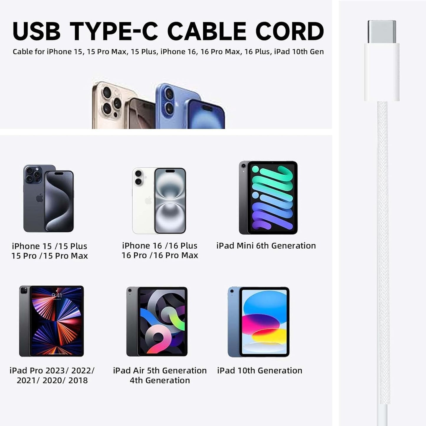 20W Fast Charger for iPhone 16E 17 Air 15/16 Pro Max, AirPods 4 4th, Airpods Pro 3 2 2nd,Beats Solo 4/Pill 2024/Powerbeats Pro 3 2 USB TPYE C Charging
