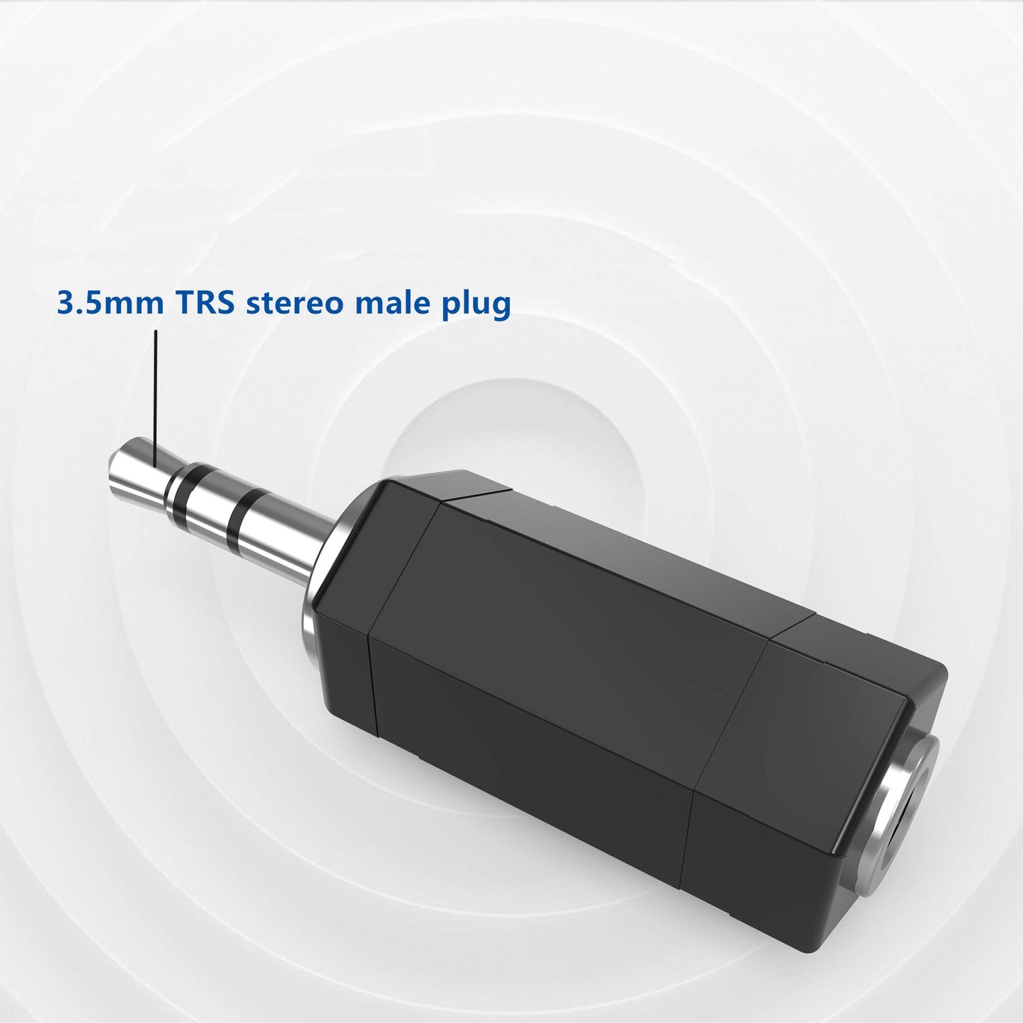 5 Pack 3.5mm Stereo to Mono Adapter - 3.5mm TRS Stereo Male to Mono Female Jack