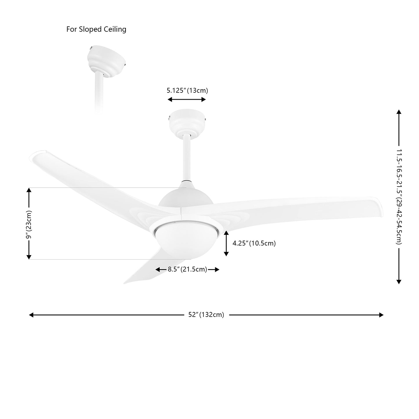 JONATHAN Y Sully 6-Speed LED Ceiling Fan 52", White