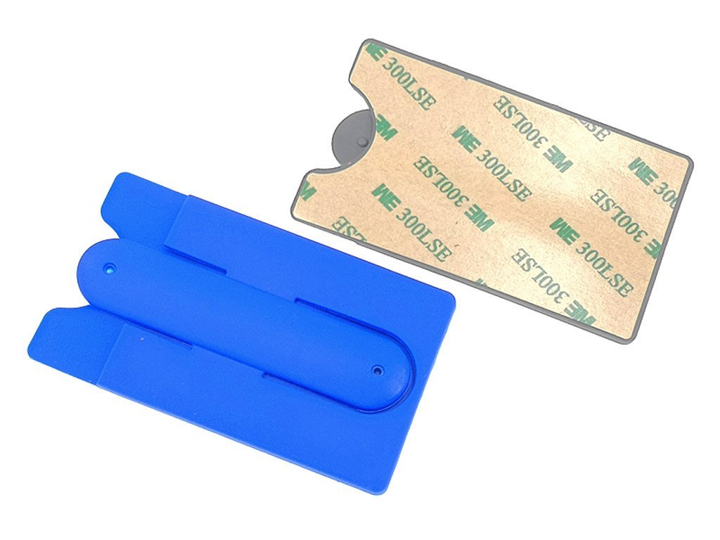 Kinteshun Card Holder with Cell Phone Stand,Stick-on Silicon Rubber Smartphone Sleeve Support Wallet(6pcs)