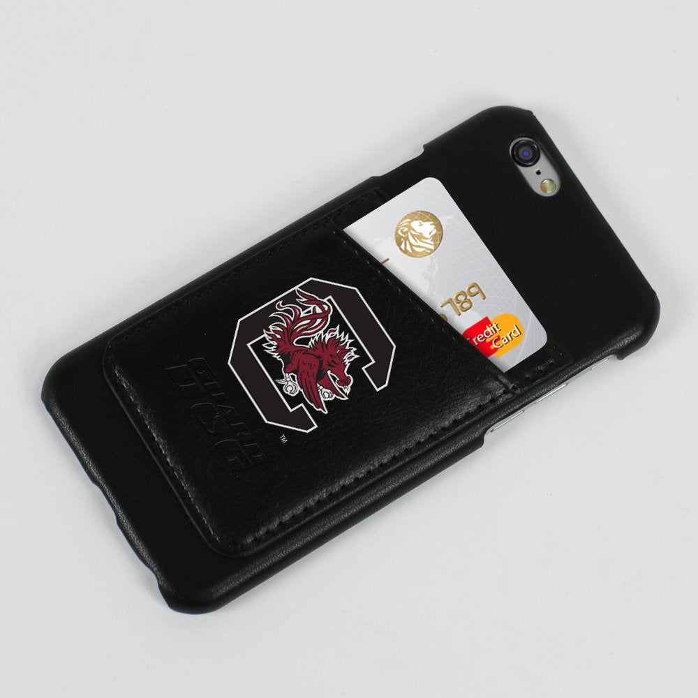 Guard Dog Leather Credit Card Holder/Phone Wallet with RFID Protection - South Carolina Gamecocks