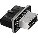 XCZZYB USB Front Panel Adapter, Vertical USB 3.1 Front Panel Socket Key-A Type-E to 3.0 19/20Pin Header Adapter