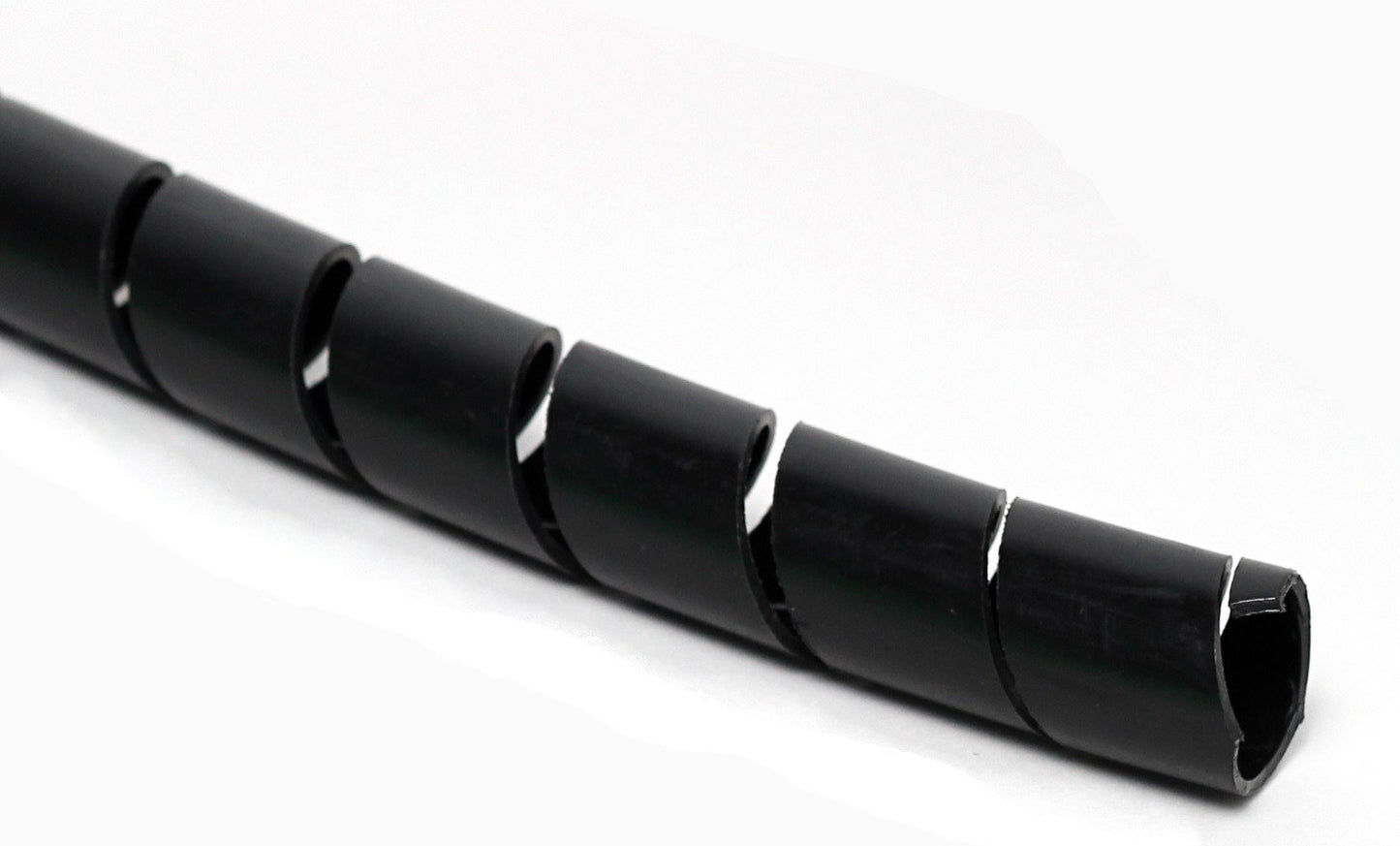 Black Polyethylene Spiral Wrap - 1/4" OD - 25 Foot Spool
