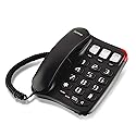 Excelltel Landline Phones for Seniors, Corded Big Button Phone with Photo Speed Dial, Volume Control, Speakerphone, Flash Alert, Easy-to-Use Desk