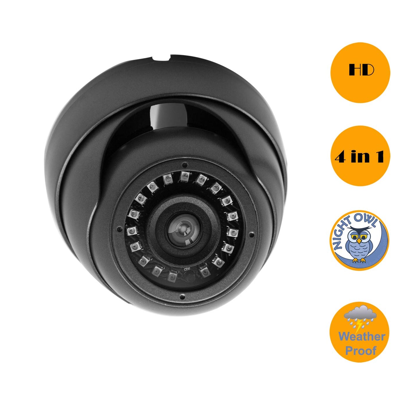InstallerCCTV Security CCTV Dome Camera, 1080P AHD CVI TVI 960H, Day Night Vision 18 Laser LEDs IP66 Analog Outdoor Indoor Wide Angle 3.6mm 3.0