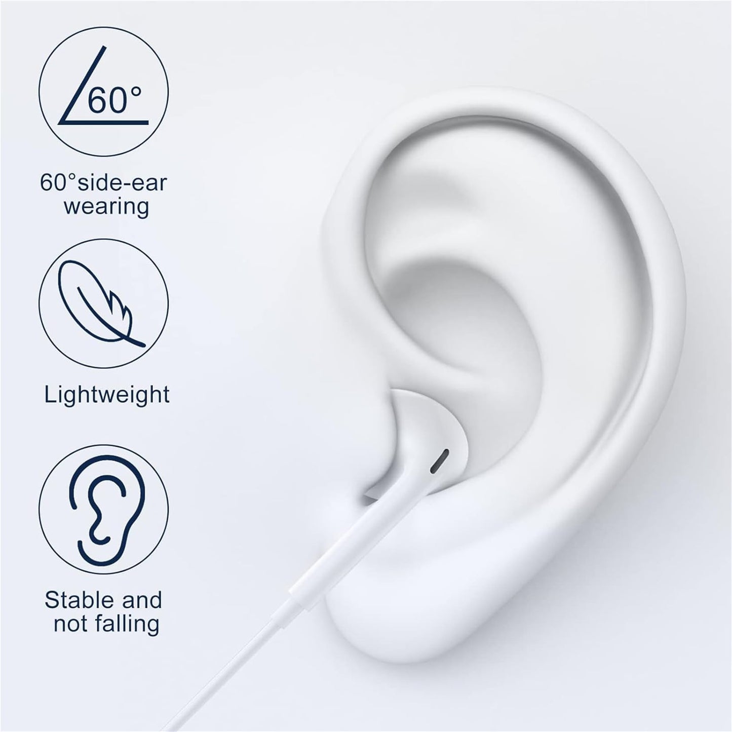 USB C Headphones for iPhone 17/16/15 Pro Max Plus Type C Earphones with Microphone & Remote Noise Cancelling Earbuds for iPhone 17/16/15 Pro, iPad