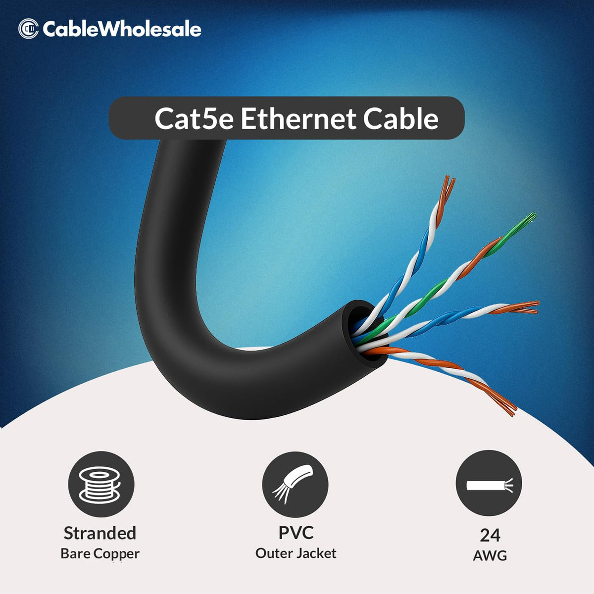 CableWholesale Cat5e F/UTP Shielded Ethernet Cable, Snagless, 14 ft, Black