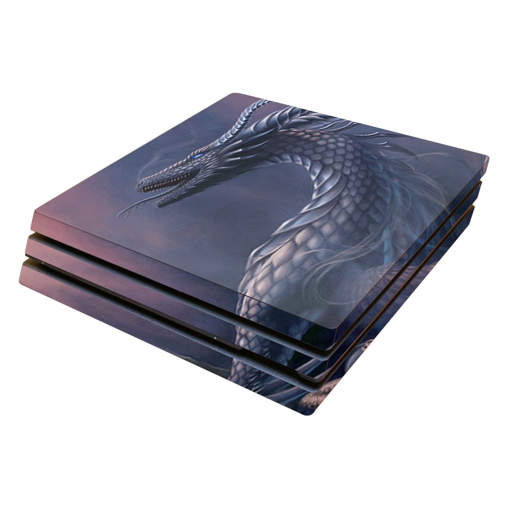 MightySkins Skin Compatible with Sony PS4 Pro Console - Dragon Fantasy | Protective, Durable, and Unique Vinyl Decal wrap Cover | Easy to Apply