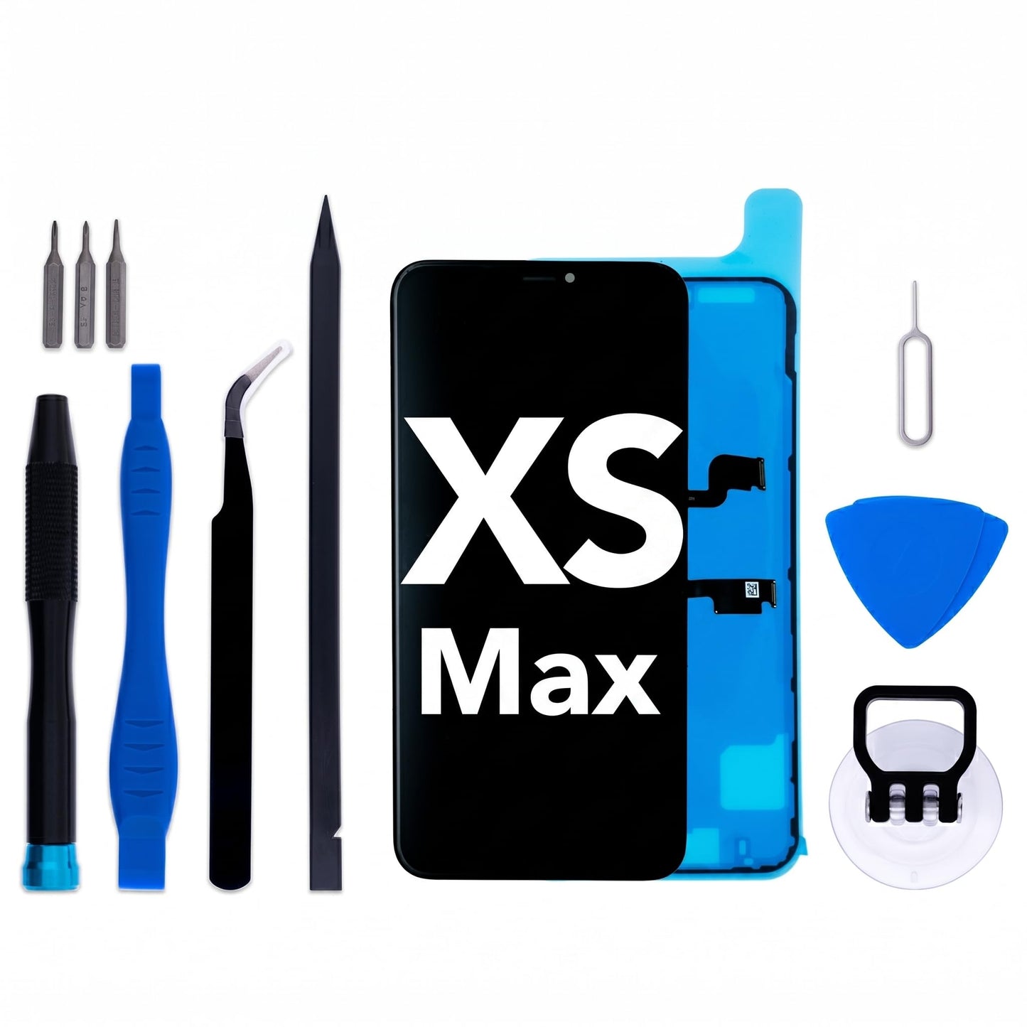 iGloFix for iPhone Xs Max Screen Replacement kit, 6.5" LCD Display 3D Touch Digitizer Assembly with Repair Tools and Frame Adhesive 625 nits (typ)