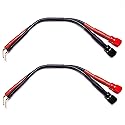 CNCESS 2mm Pin Screw Banana Plug to 4mm Female Banana Jack Adapter Cable, 6 Inch, 2 Pack