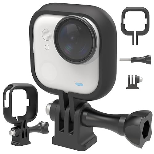 Honlyn Mount Adapter for Insta360 Go Ultra Bundle Protective Frame Cage Kit with 1/4" Thread Adapter Action Camera for Tripod Selfie
