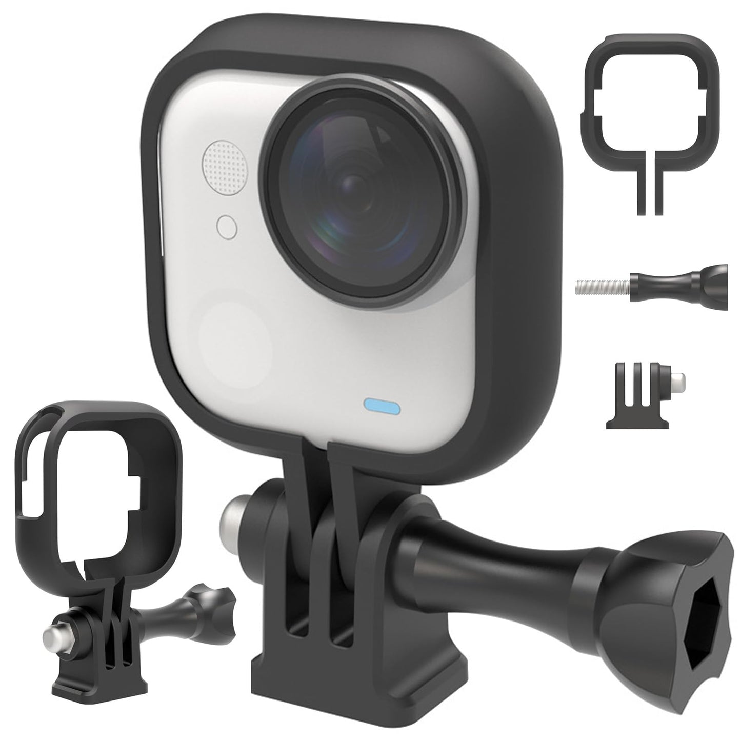 Honlyn Mount Adapter for Insta360 Go Ultra Bundle Protective Frame Cage Kit with 1/4" Thread Adapter Action Camera for Tripod Selfie
