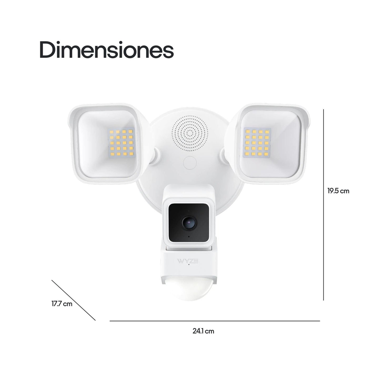 Wyze Cam Floodlight with 2600 Lumen LEDs, Wired 1080p HD IP65 Outdoor Smart Security Camera, Color Night Vision, 270-Degree Customizable Motion