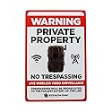 STEALTH CAM Durable Attachable 8"x12" Tin Outdoor Security Alert Warning Private Property No Trespassing Premises Under Surveillance Sign