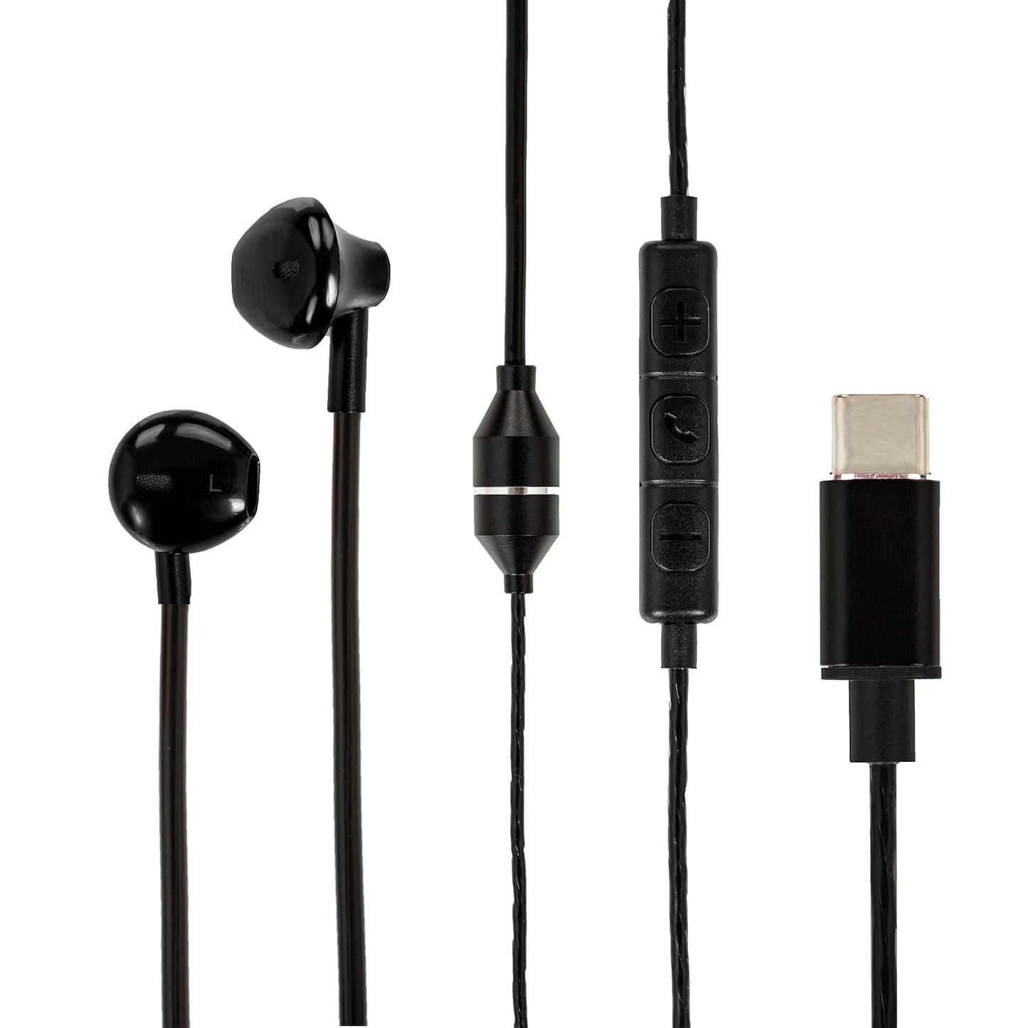 Sanxir Wired Air Tube Anti-Radiation Headphones with Microphone, USB-C Plug, Radiation-Free Safe Earbuds for iPhone 15/16/17 Series, Android Phones