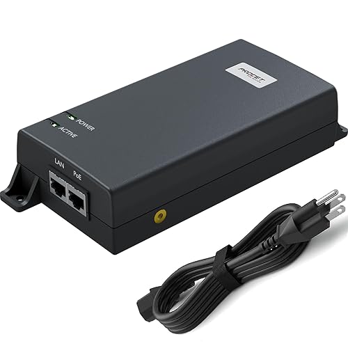 PROCET Gigabit PoE Injector 60W PoE++ Power Supply Injector 802.3af/at Standard Compliance, 6KV Surge Protection for UniFi U6 Enterprise, Door Hub, U7