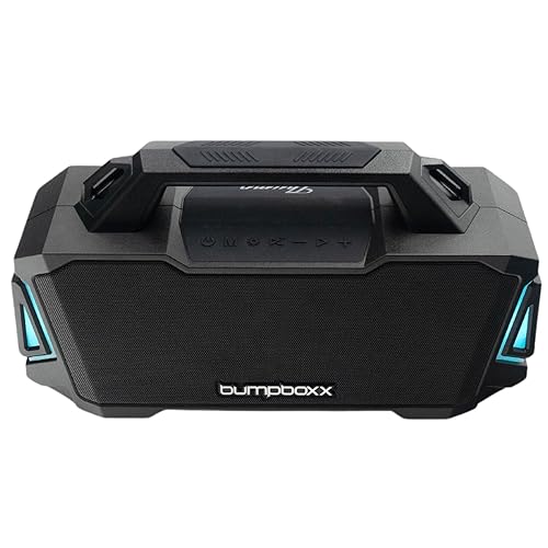 Bumpboxx Bluetooth Retro Boombox Thump, Up to 32-hour Play Time, Rechargeable Battery, TWS Pairing, IPX6 Water Resistant Boombox with Powerful Bass