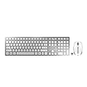 CHERRY DW 9100 Slim, Wireless Keyboard and Mouse Set, Bluetooth & 2.4 GHz RF Connection, Quiet Keys, Comfortable Writing, Rechargeable, QWERTY