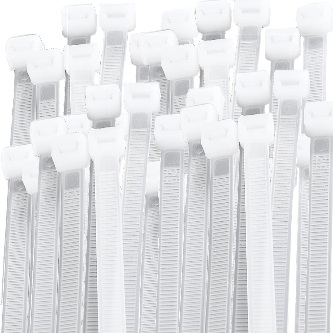 NiftyPlaza 14 Inch Length 75 lbs TENSILE Strength Premium Grade, UV Weather Resistant, Premium Grade - HEAVY DUTY (100 Natural Clear Cable Zip Ties)