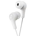 JVC Gumy in Ear Earbud Headphones, Powerful Sound, Comfortable and Secure Fit, Silicone Ear Pieces S/M/L - HAFX7W White